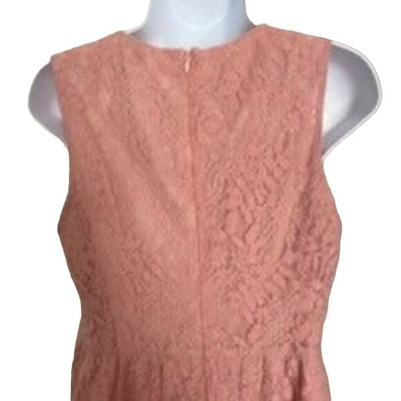 LE3NO Size L Dusty Pink Crochet/Lace Sleeveless Blouse - Picture 5 of 9